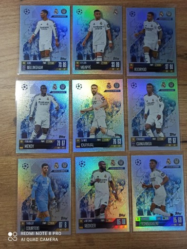 Zdjęcie oferty: Karty Topps Match Attax 2025 Real Madryt Zestaw 9 kart