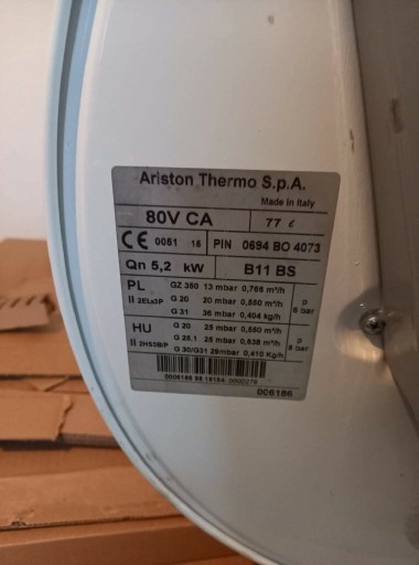 Zdjęcie oferty: Podgrzewacz wody - bojler Ariston 80V CA