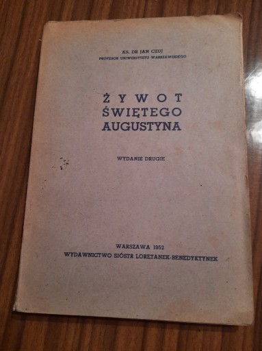 Zdjęcie oferty: Żywot świętego Augustyna - ks.dr.Jan Czuj