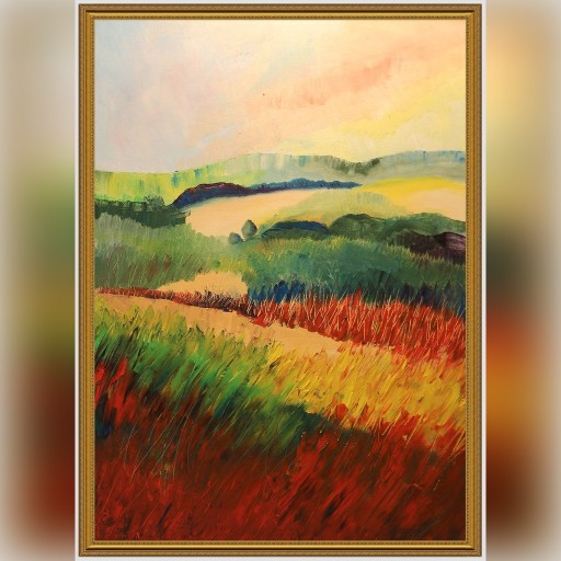 Zdjęcie oferty: Obraz olejny - Żywy krajobraz - 50 x 70 cm
