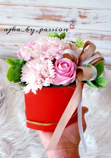 Zdjęcie oferty: Pachnący FlowerBox, mydlany, serce, dla mamy