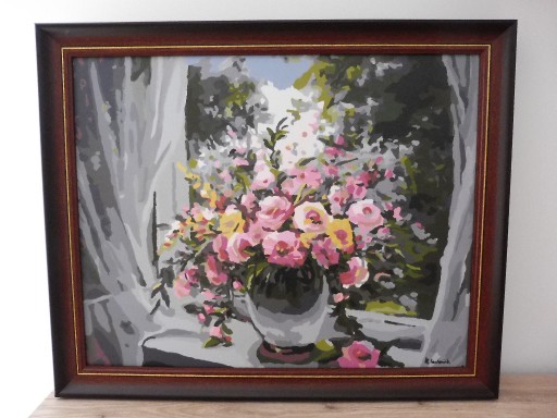 Zdjęcie oferty: Obraz kwiaty w wazonie 40 x 50 cm