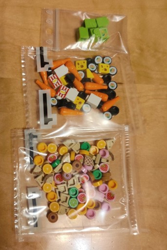 Zdjęcie oferty: LEGO pakiet elementów jedzenie ser pomarańcza ...