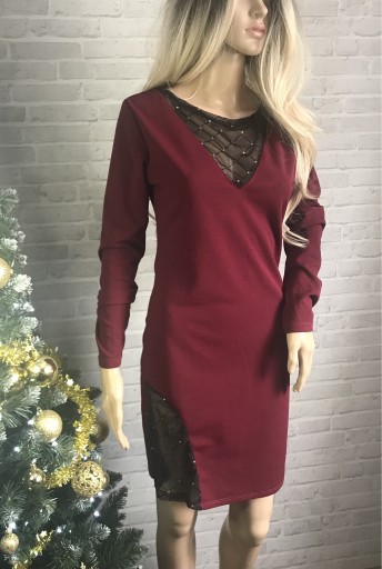 Zdjęcie oferty: Sukienka z siateczką i zdobieniem One size Kolory 