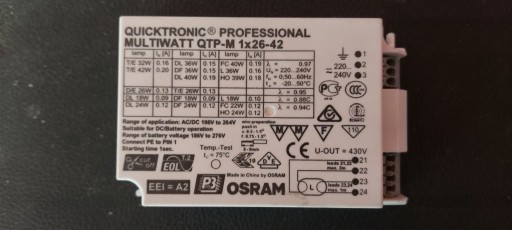 Zdjęcie oferty: STATECZNIK ELEKTRONICZNY QUICKTRONIC QT-M 1X26-42