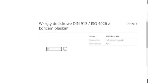 Zdjęcie oferty: Wkręt dociskowy M4x10