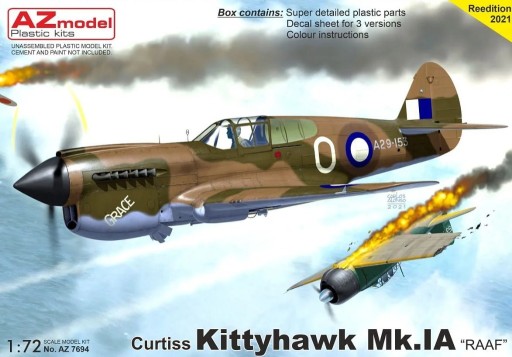 Zdjęcie oferty: 1:72 Curtiss Kittyhawk Mk.Ia RAAF AZ-Model