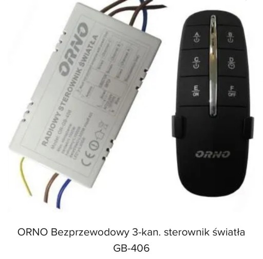 Zdjęcie oferty: Bezprzewodowy 3kanałowy sterownik oświetlenia ORNO