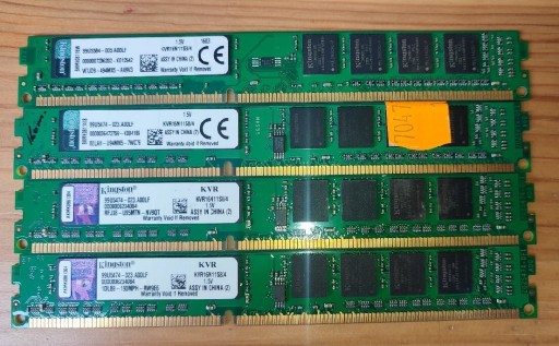 Zdjęcie oferty: RAM DDR3 16GB 4X4GB Kingston KVR16N11S8/4 komplet