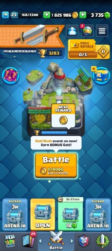 Zdjęcie oferty: Konto CLASH ROYALE 1.8 MILIONA ZŁOTA 3700 GEMÓW 