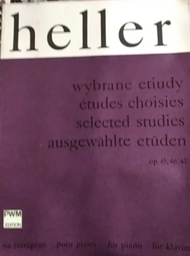 Zdjęcie oferty: Riegerowie Heller wybrane etiudy na fortepian nuty