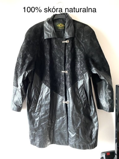 Zdjęcie oferty: Skórzany płaszcz kurtka vintage oversize retro