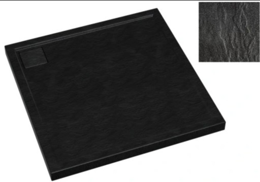 Zdjęcie oferty: Brodzik Reihe Mono Black Stone kwadratowy 80x80 cm