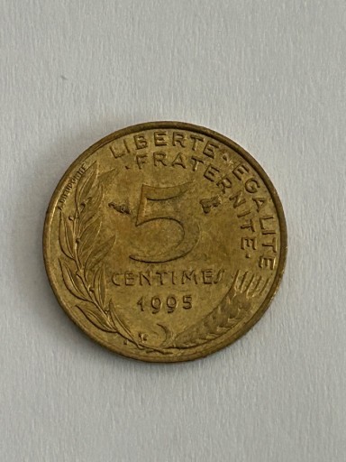 Zdjęcie oferty: Moneta 5 Centimes 1995