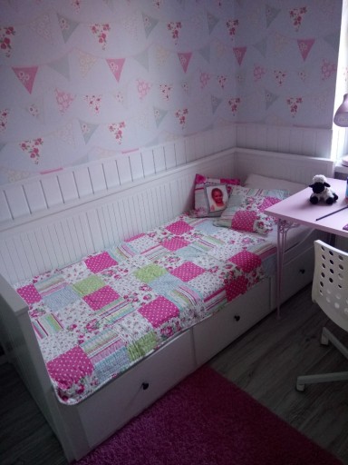 Zdjęcie oferty: Łóżko podwójne IKEA HEMNES 80x200 białe 2 materace
