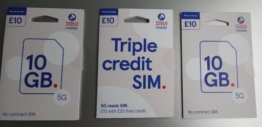 Zdjęcie oferty: Karta SIM Tesco Mobile UK 100GB za 30F AKTYWNA !
