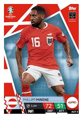 Zdjęcie oferty: Topps EURO 2024 AUT 3 Phillipp Mwene