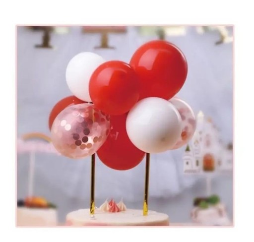 Zdjęcie oferty: Zestaw balonów ozdoba na tort dekoracja 9 szt
