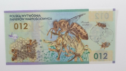 Zdjęcie oferty: Pszczoła miodna 012- Banknot testowy PWPW