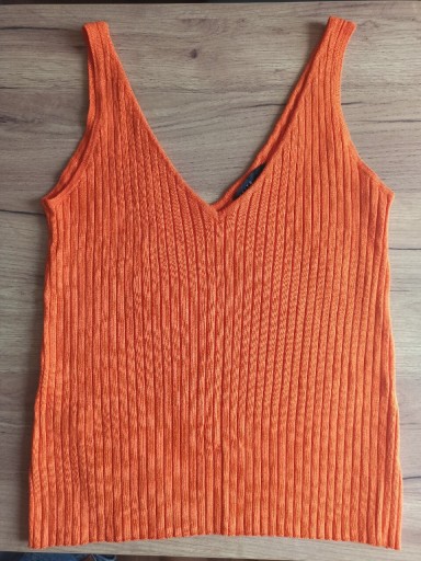 Zdjęcie oferty: Koszulka top damski pomarańczowy prążek Mohito r.M