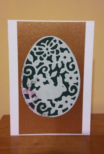 Zdjęcie oferty: Kartka Wielkanocna z pisanką - 10cm na 16cm.
