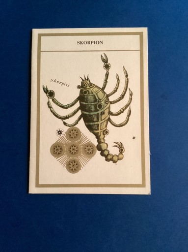 Zdjęcie oferty: D4741.  A.MACIEJEWSKI - POCZTÓWKA - „Znaki zodiaku - SKORPION ” - 1979 rok 