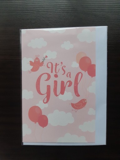 Zdjęcie oferty: Kartka okolicznościowa "It's a girl"