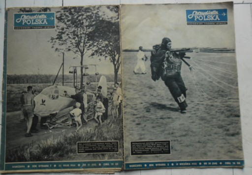 Zdjęcie oferty: 2 x Skrzydlata Polska 1954r-Szybowce, Komandos