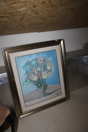 Zdjęcie oferty: Stary obraz przywieziony z Włoch - bukiet kwiatów