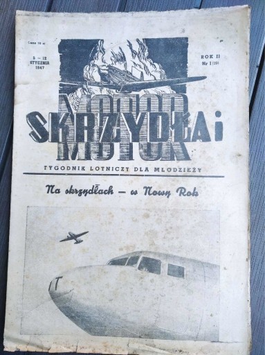 Zdjęcie oferty: Skrzydła i motor tygodnik nr 1 1947 r