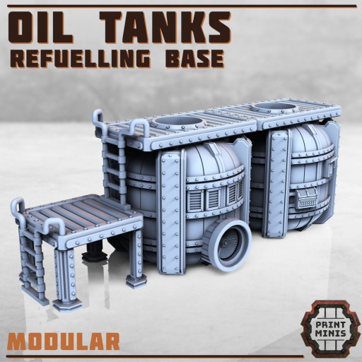 Zdjęcie oferty: Oil Tanks - Refuelling Base l - Print Minis