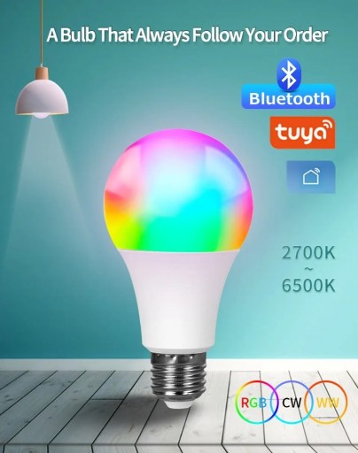 Zdjęcie oferty: Tuya inteligentna żarówka Led E27 220V.