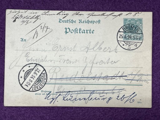 Zdjęcie oferty: 1 koperta 1894 r