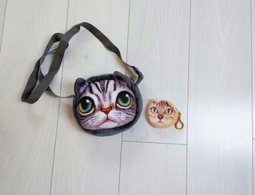 Zdjęcie oferty: Kot kotki torebka puchata i portfelik 3D