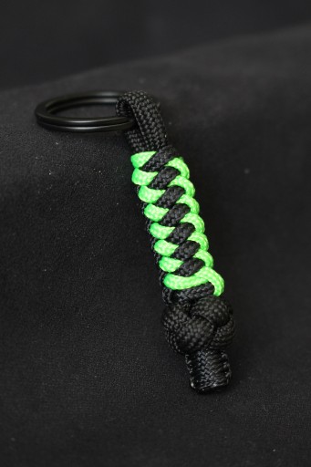 Zdjęcie oferty: Breloczek paracord EDC do kluczy neon yell+ czarny