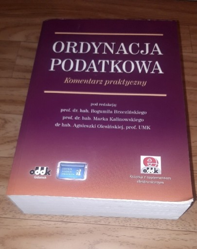 Zdjęcie oferty: Ordynacja podatkowa komentarz praktyczny 