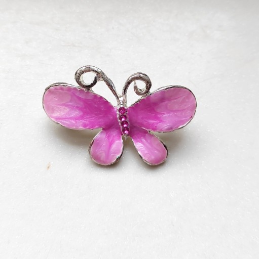 Zdjęcie oferty: Broszka vintage różowy motyl