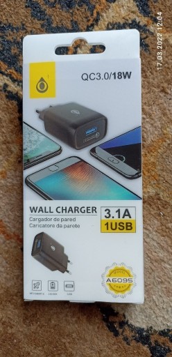 Zdjęcie oferty: WALL  CHARGER 18WATT QC3.0-SZYBKA ŁADOWARKA GSM !
