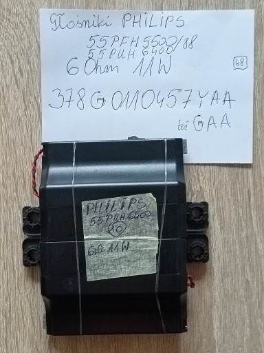 Zdjęcie oferty: 378G0110457YAA też GAA 6om 11w z Philips 55puh6400  55pfh5500