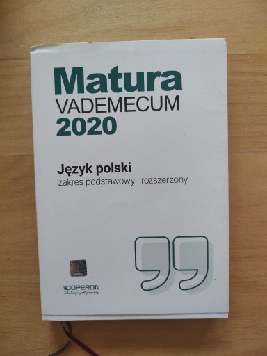 Zdjęcie oferty: Matura 2020 Język polski Vademecum Operon