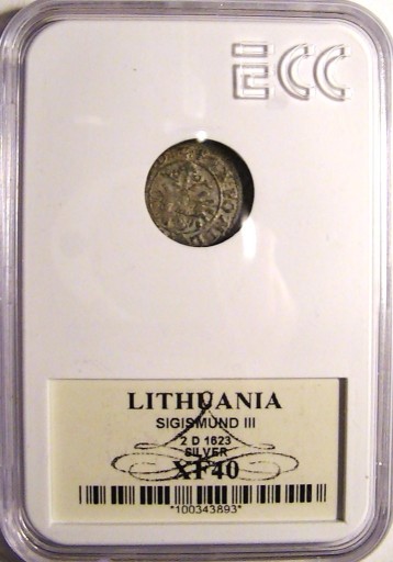 Zdjęcie oferty: LITWA ZYGMUNT III 2 D 1623 Ag GRADING