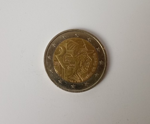 Zdjęcie oferty: 2 euro - Charles de Gaulle 2020 Francja