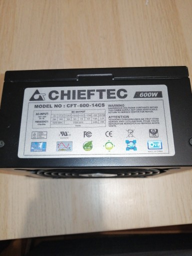 Zdjęcie oferty: Zasilacz Chieftec  600W CFT-600-14CS