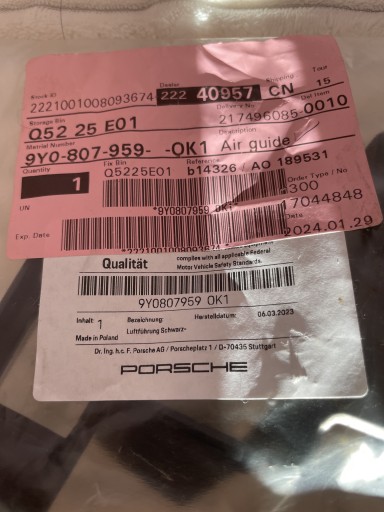 Zdjęcie oferty: Porsche 9Y0807959 nowe