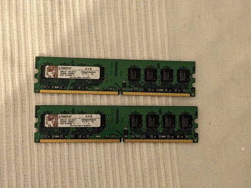 Zdjęcie oferty: Kość RAM DDR 2 Kingston 2 x 1 GB KVR800D2N5