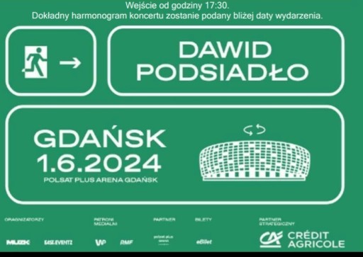 Zdjęcie oferty: 2 Bilety Dawid Podsiadło, Gdańsk 01.06.2024