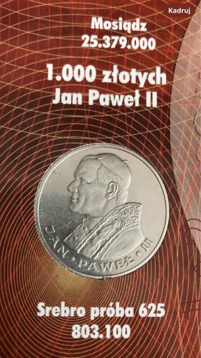 Zdjęcie oferty: 1000zł 1982r.”Jan Paweł II”