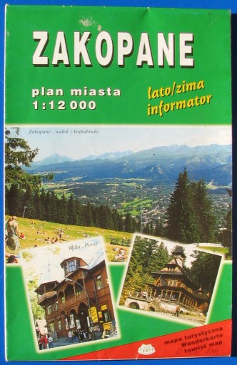 Zdjęcie oferty: Zakopane Plan Miasta 1 : 12 000