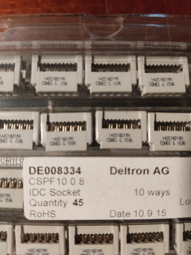 Zdjęcie oferty: Deltron Gniazdo IDC na taśmę 10 pin CSPF 10 0 8