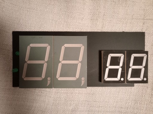 Zdjęcie oferty: Moduł wyświetlacza siedmiosegmentowego Jumbo 110x70mm